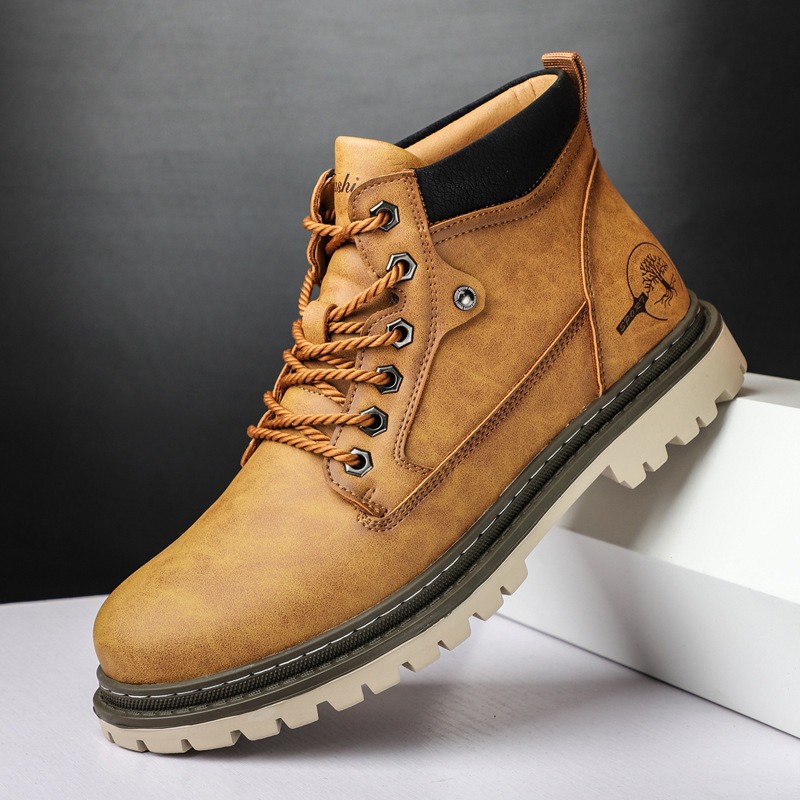 Men'S Shoes For Work - Men's Boots High-Top Casual Shoes Autumn