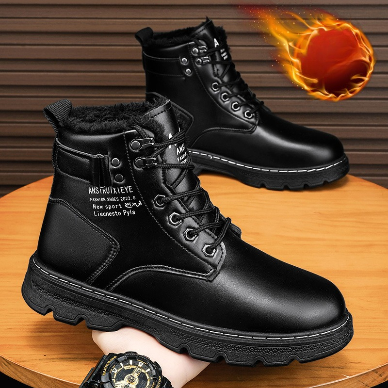 Men'S Shoes For Work - Men's Boots Motorcycle Boots Thick Soled