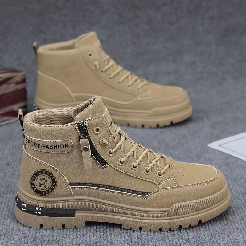 Men'S Shoes For Work - Men Retro High Top Work Boots