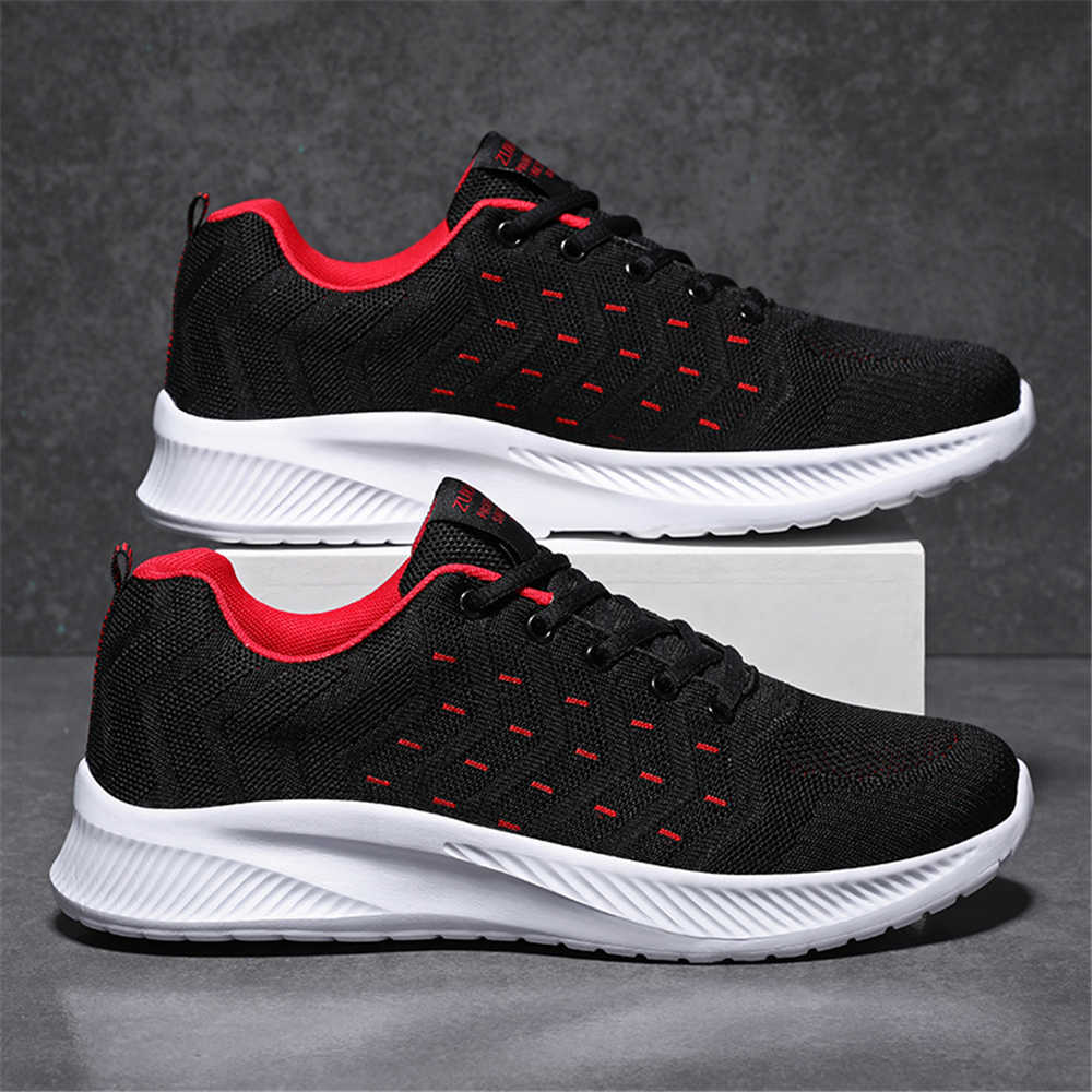 Men Shoes Brand - Black Mash Casual Sneakers Men's Woven