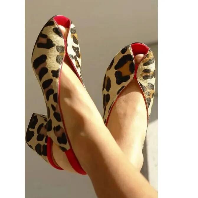 Leopard Print Peep Toe Slingba - đánh giá và giá Shoes Heels Men