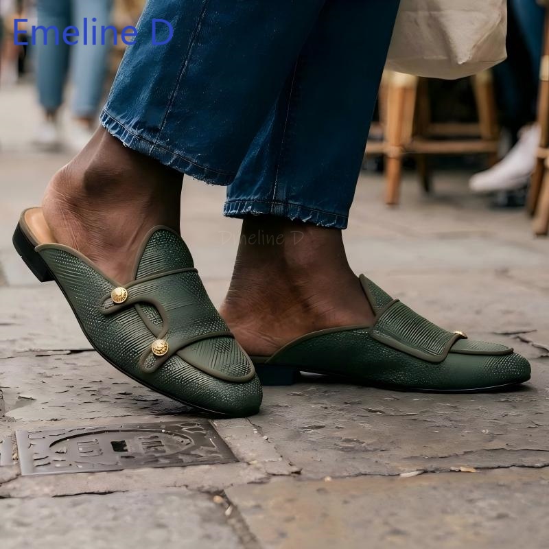 Woven Textile Backless Loafer  - đánh giá và giá Shoes Heels Men