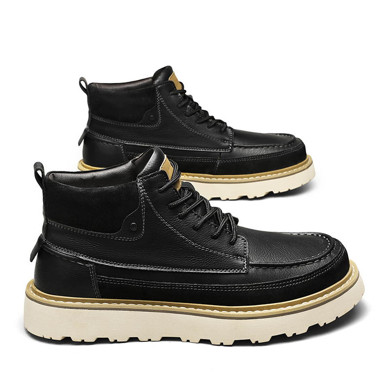 Men Brown Fleece Lined Warm Hi - đánh giá và giá Men'S Shoes For Work